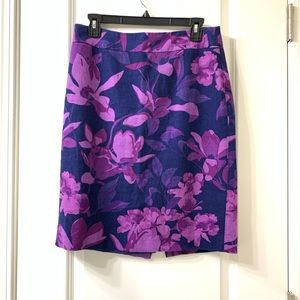 Size 6 blue and purple pencil skirt